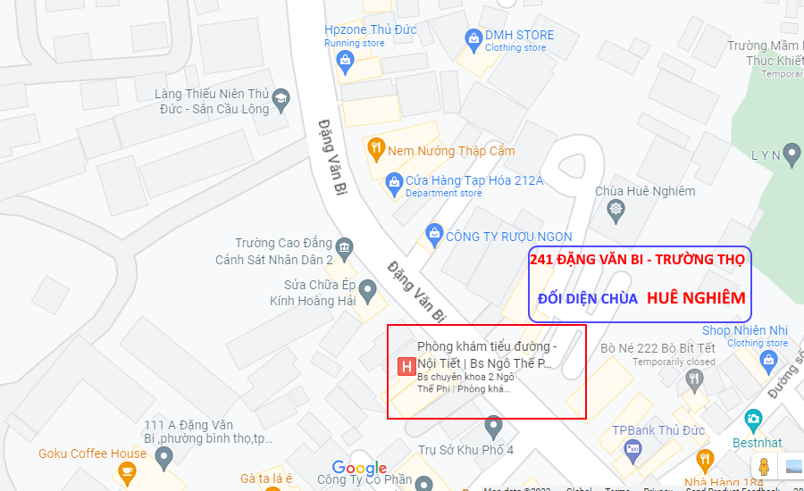 Phòng khám tiểu đường | Bs Ngô Thế Phi: 241 Đặng Văn Bi- Thủ Đức - Hồ Chí Minh